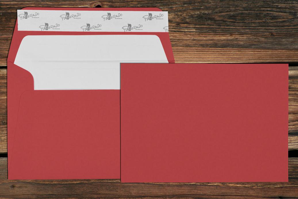 Briefhüllen mit Seidenfutter B6 125x176 mm Haftklebend Rot gerippt 100 g/qm